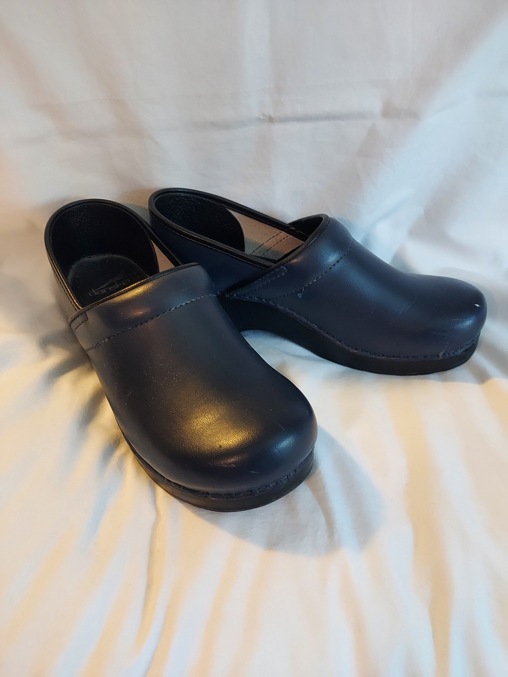 Dansko Professional Navy Blue Leather Clogs Size 41